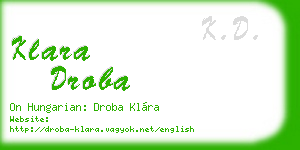 klara droba business card